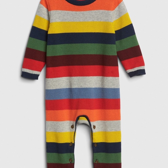 NWT Baby Gap Stripe Sweater One Piece 12-18MO - Picture 1 of 7